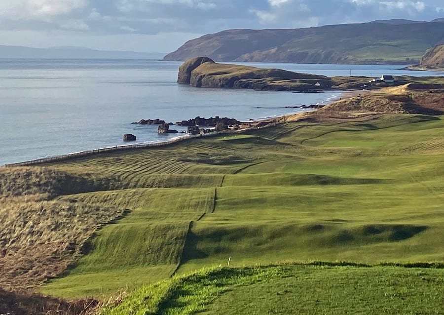 Dunaverty's fairways above the bay, the cover photo of an Arran & Kintyre proposal